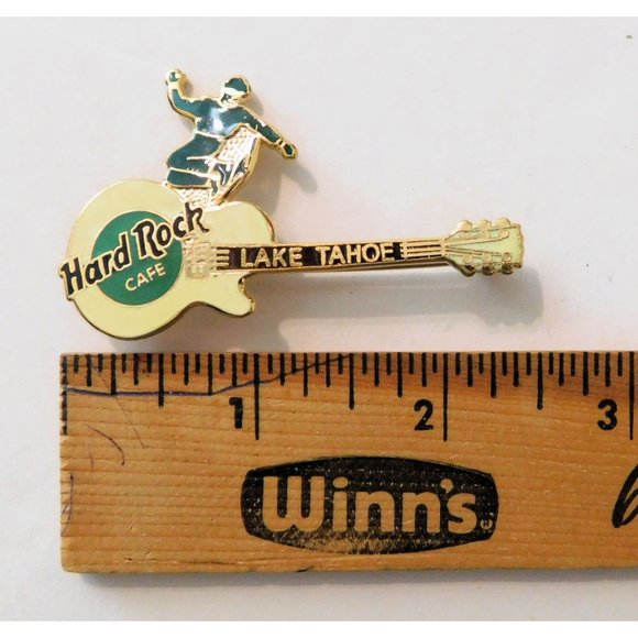 Hard Rock Cafe Lake Tahoe Guitar Collectible Pin Nevada Enamel 2.25 Inch - Picture 3 of 3